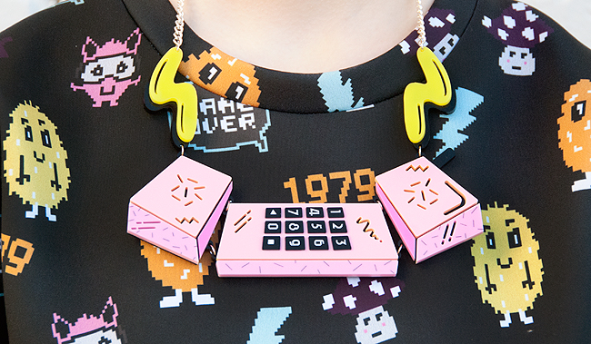 Tatty Devine, 80s phone, statement necklace