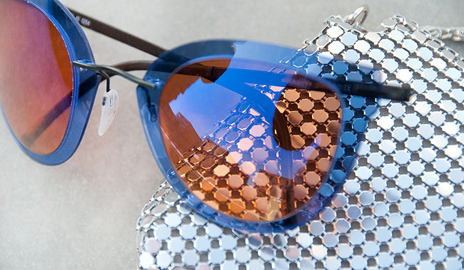 Sara is in Love with… blogger fashion style winter coat luxury faux fur Shrimps Claude Selfridges Silhouette eyewear sequin skirt Ego Official embroidered boots Swaroski Jean Paul Gaultier jewellery Silhouette sunglasses, thin sunglasses, purple sunglasess