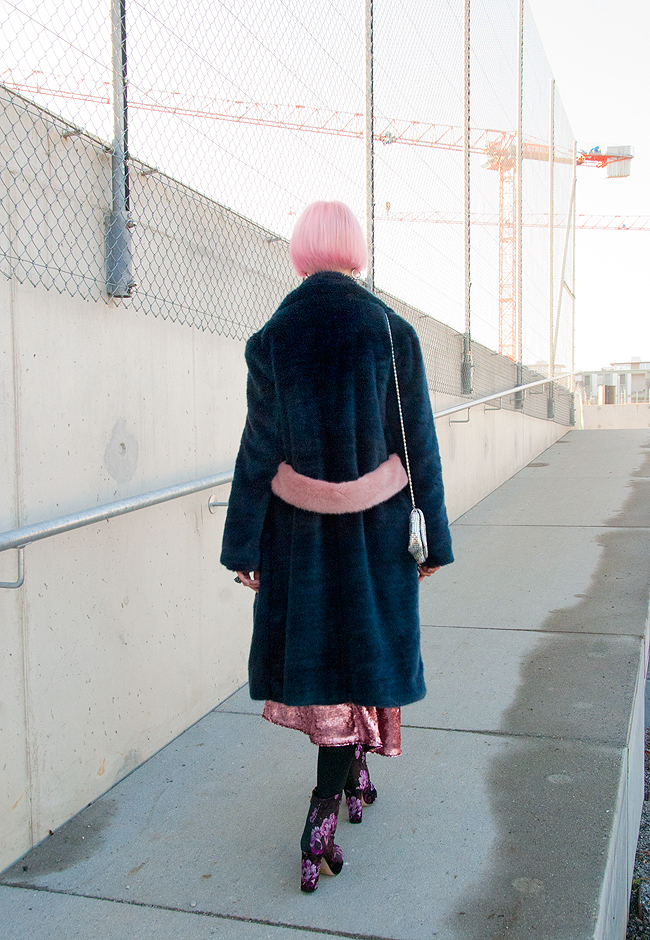 Sara is in Love with… blogger fashion style winter coat luxury faux fur Shrimps Claude Selfridges Silhouette eyewear sequin skirt Ego Official embroidered boots Swaroski Jean Paul Gaultier jewellery Shrimps coat, faux fur coat, blogger winter look