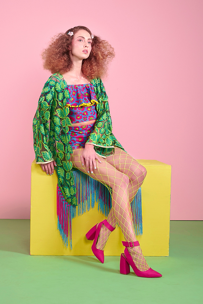 L.O.M., leaf kimono, festival wear