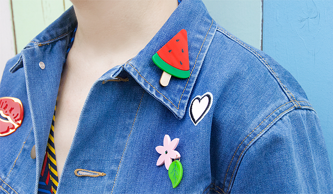 Betty and Veronica, denim jacket, patches