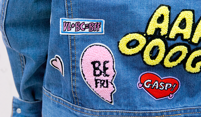 patches, denim jacket, betty and veronica