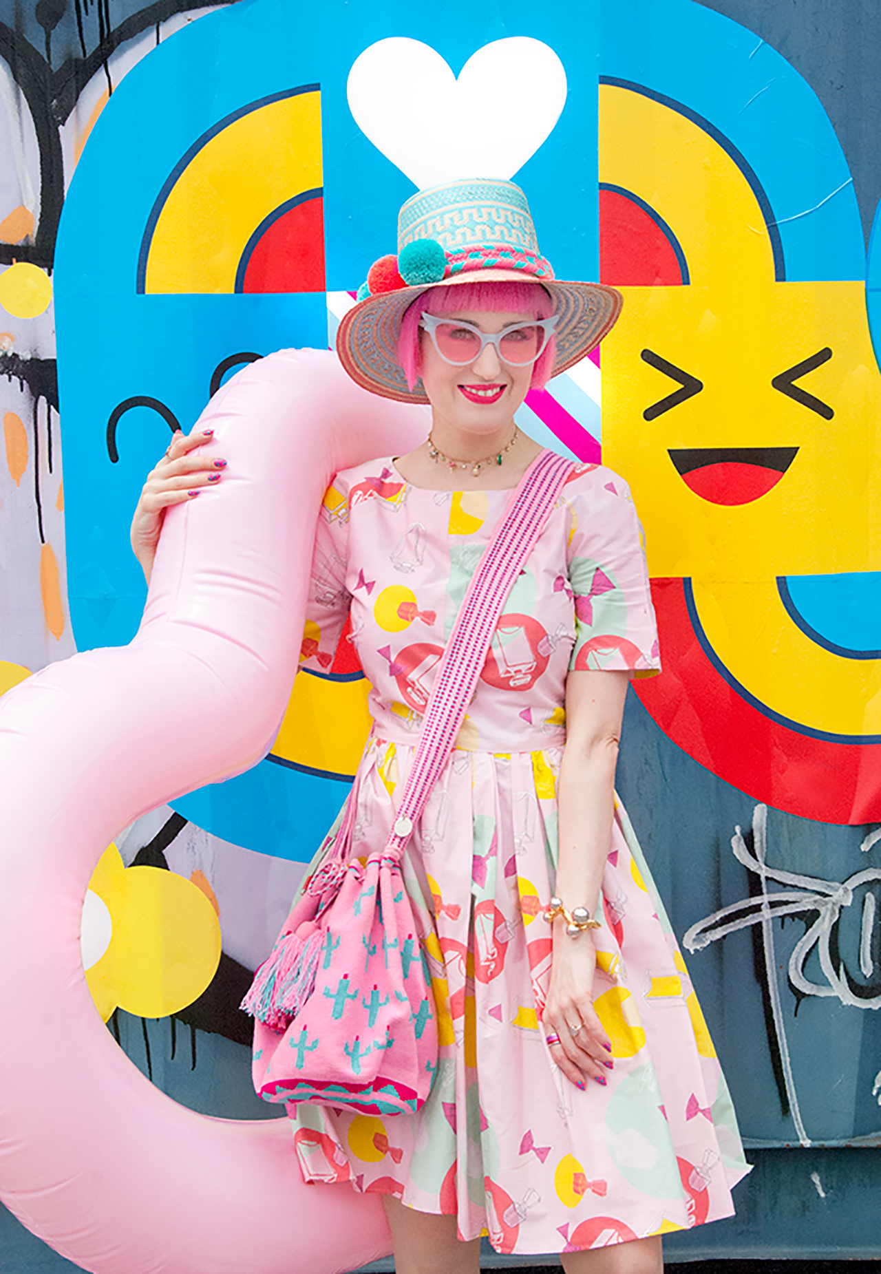 Swiss Influencer, pink summer dress, devoi clothing