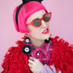 Vinyl Earrings Flamingo