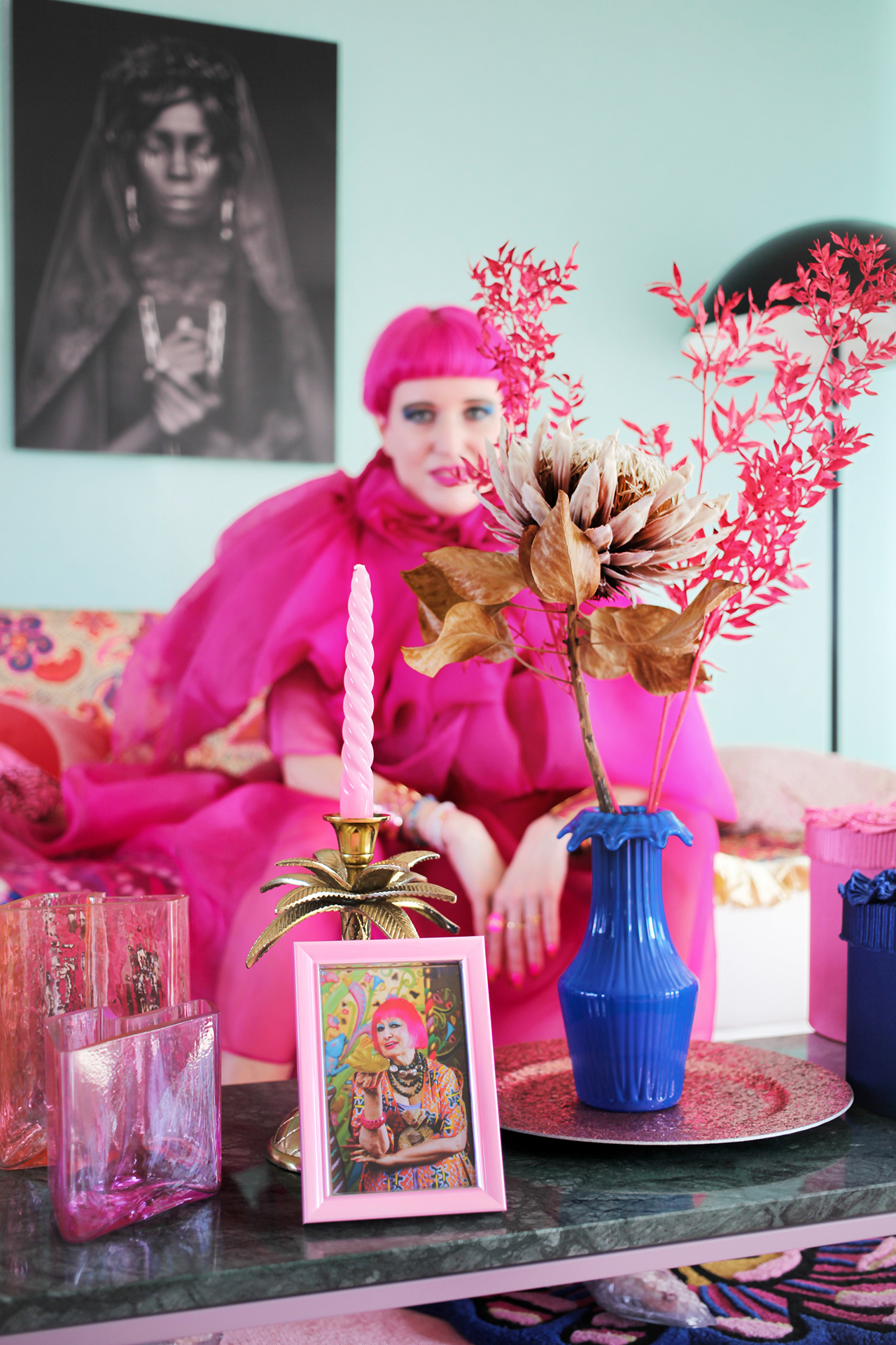 Zandra Rhodes gives IKEA Frakta bag a pink and frilly makeover